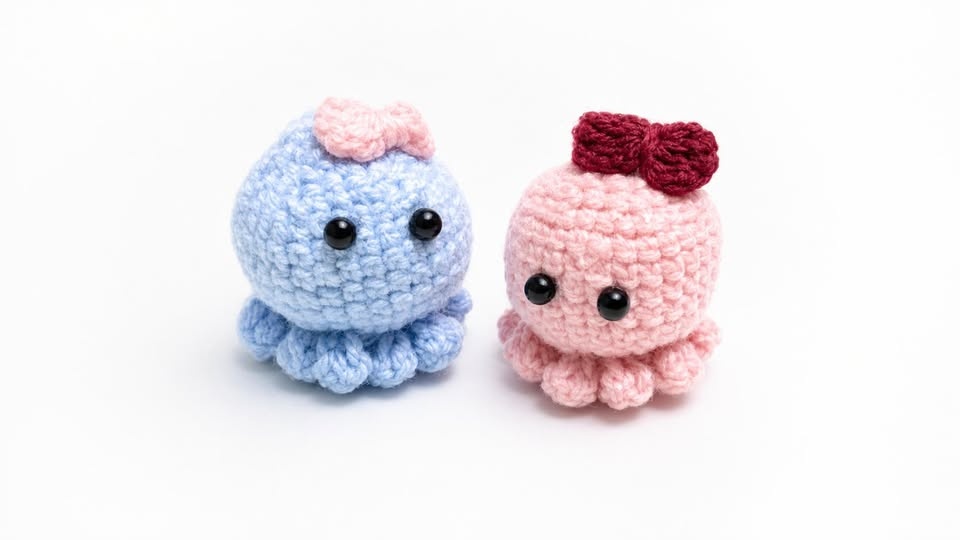 cute handmade crochet octopus keychain Pakistan